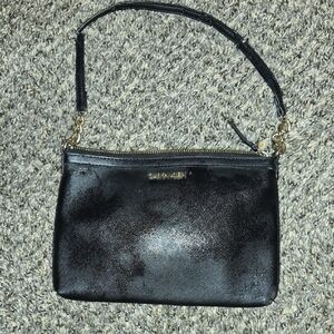 Calvin Klein Black Wristlet with Gold Accents
